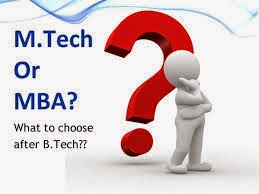 M.Tech or MBA,MBA After Completing B.Tech, M.Tech After Completing B.Tech, Choices After B.Tech,Comparison of M.Tech & MBA